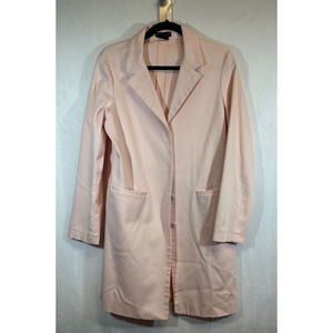 MAG by Magaschoni Women 8 Hidden Snap Closure Pink Cotton Swing Coat Jacket A59